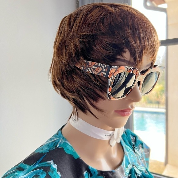 Burberry TB Monogram Check Square Acetate Sunglasses - Picture 12 of 14